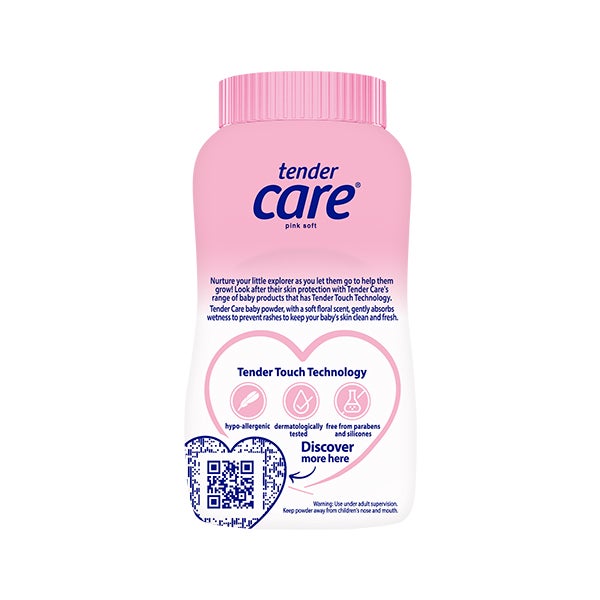 Pink soft baby powder 100g back