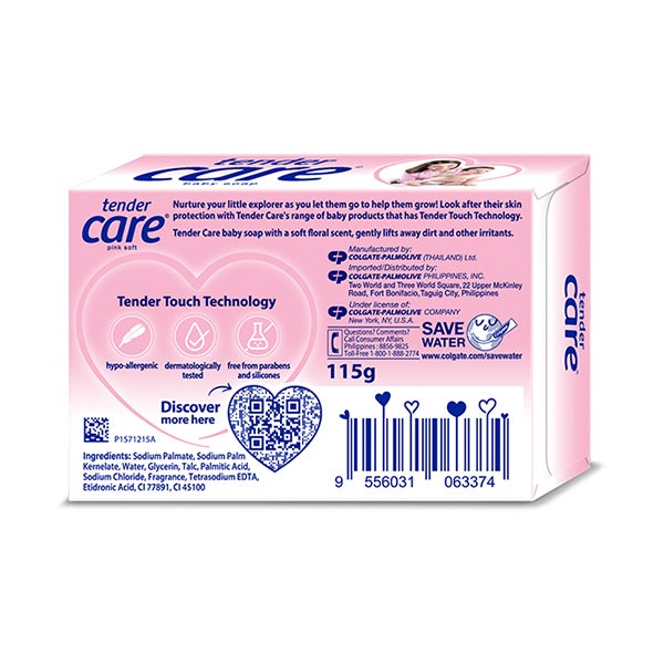 Pink Soft Baby Soap 115g back