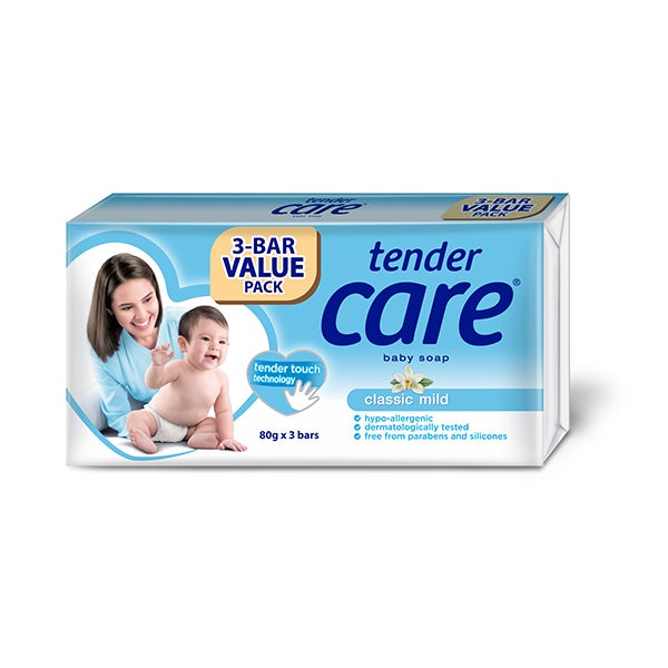 Classic Mild Baby Soap  80g 3-bar Multipack