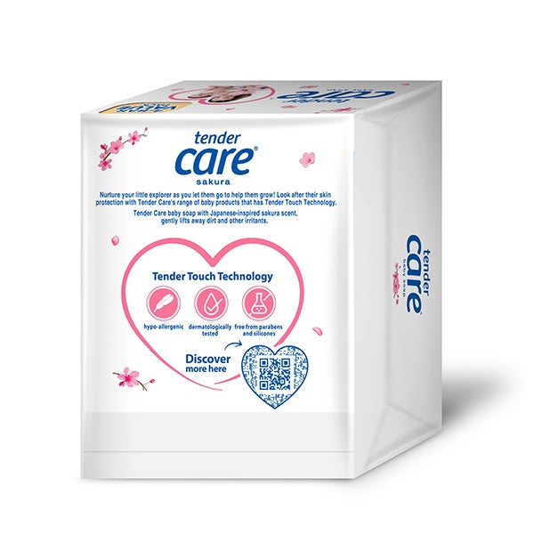 Sakura baby soap  65g 4-bar Multipack back