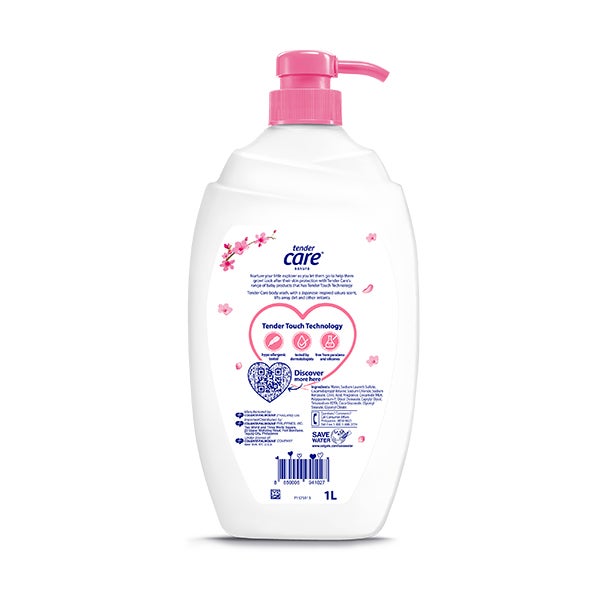 Sakura scent baby wash 1L back