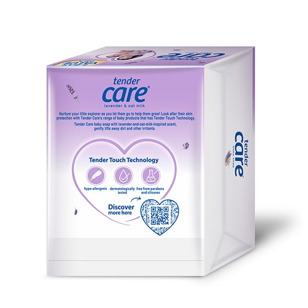 Lavender and oat milk baby soap  65g 4-bar Multipack back