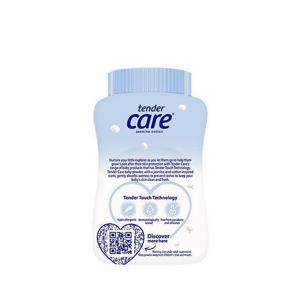 Jasmine cotton baby powder 50g back