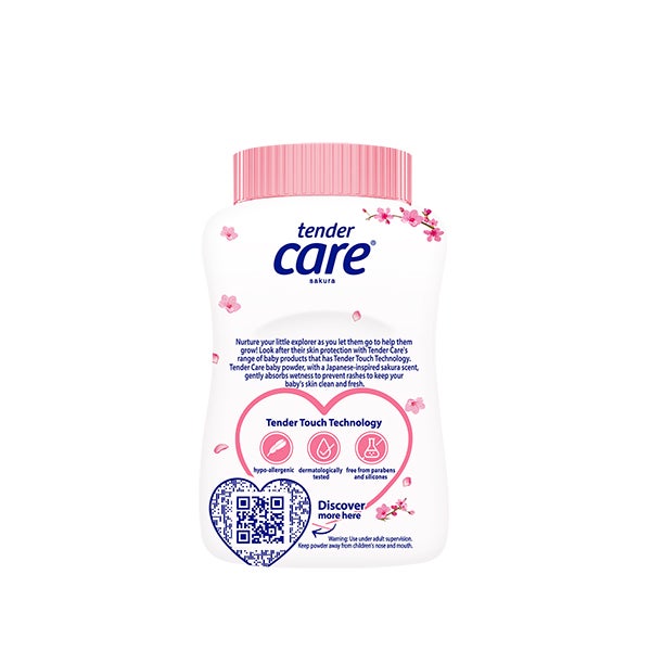 Sakura scent baby powder 50g back