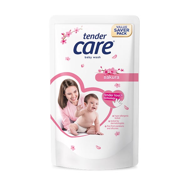 Sakura scent baby wash 600ml doy pack