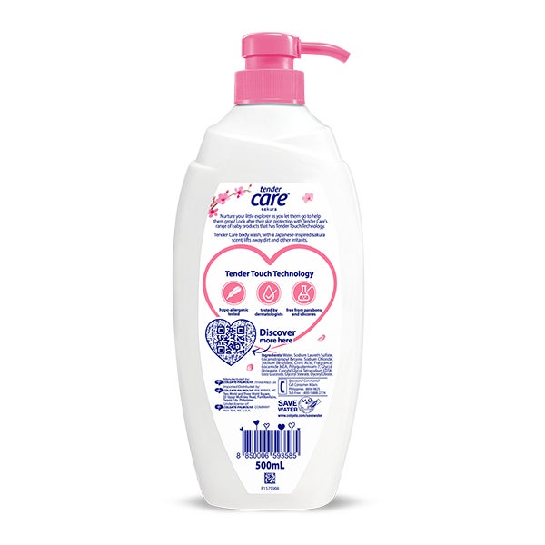 Sakura scent baby wash 500ml back